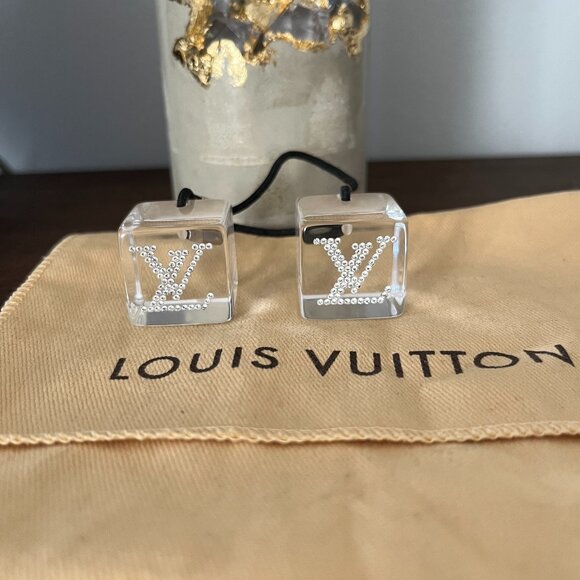 LOUIS VUITTON CLEAR CUBE HAIR TIE - Picture 1 of 10